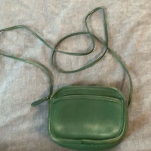 Vintage Green Coach Mini Crossbody
